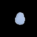 Light blue translucent silicone resin mold with wavy edges for DIY coaster making - 514A
