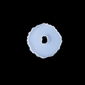 Light blue irregular silicone resin coaster mold with a round center hole for DIY crafts - 514E