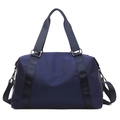 Waterproof navy blue nylon fitness bag with reinforced handles and removable shoulder strap - Small / Dark Blue