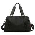 Large black waterproof gym bag with wet dry separation and adjustable shoulder strap - Small / Black