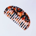Tortoiseshell acetate wide tooth comb with ergonomic curved design for curly hair - Tortoise