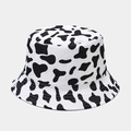 Dettaglio del cappello alla pescatora traspirante con stampa muccata e tesa larga - M(56-58cm) / Motivo Mucca