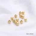 14k Vergoldete Zwischenperlen 3mm 12mm Öffnung Ca. 100 Stück/packung / 1 Stück