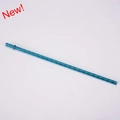 Reusable dark blue Tritan straw with spiral texture and anti-drop ring buckle - Lake Blue