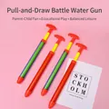 Set of four colorful plastic pump action water gun toys for children outdoor play - 43cm Pull-Out Water Gun