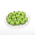 Miniature green artificial apples set on a grid plate for photography props - Mini Green Apple