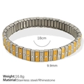 Rhinestone Elastic Bracelet - Wide (SL47)