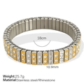 Double Row Rhinestone Elastic Bracelet (SL48)