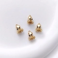 Macro detail of 14K gold-plated octopus jewelry charms with smooth metallic texture - 9# Octopus 8x10.8mm