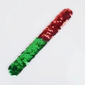 Bracelet slap de Noël créatif à paillettes pour enfants en rouge et vert festif - Vert Rouge