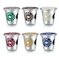 925 sterling silver coffee cup charm with green logo and latte art for DIY bracelets - Coffee Cup SCC1545