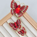 Papillon Triple Suspendu - Rouge