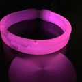 Glow-in-the-dark fluorescent pink bracelet with snap closure for parties and events - Pink