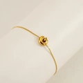Minimalist gold chain bracelet featuring a polished 3D letter G pendant for women - Letter G (ZYG1459-G)