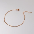 Minimalist 1.5mm rose gold stainless steel chain with lobster clasp and extender chain - Rose Gold (15+5cm)