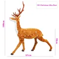 Décoration de cerf de Noël de 100 cm avec fourrure pelucheuse et taches blanches réelles - 100cm