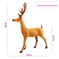 Figurine de renne de Noël debout de 80 cm avec taches réalistes et bois bruns - 80cm