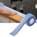 Ruban d'étanchéité en PVC bleu ciel imperméable avec pli central pour évier et cuisine - 3.2cm x 3.8m / Bleu