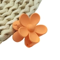 Matte orange flower hair claw clip with floral design for ponytail hair styling - Small Flower Style / Orange