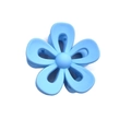 Light blue matte flower hair claw clip with five petals for elegant hairstyling - Large Hollow Flower Style / Sky Blue