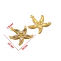Gedetailleerde afmetingen van gouden zeester-bedels voor het maken van DIY-sieraden - Zeester met Schelp / Kleurrijk