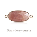 Strawberry Quartz Gold / 12*22mm