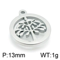 Colgante árbol de la vida en acero inoxidable pulido 13mm para bisutería artesanal - 13mm(KLJ4268-Z) / Color Acero