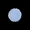 Macro shot of irregular light blue silicone coaster mold with wood grain texture - 515G