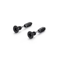 Unique matte black stainless steel screw stud earrings for men and women industrial style - Black Screw Style (KE94338)