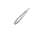 Professional kitchen tongs with wooden handle and beige silicone tips from 11pcs set - White Food Tongs / Silicone Tail Sleeve