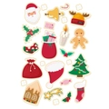 Collection of festive Christmas stickers featuring Santa, reindeer, and gingerbread man - Christmas Sticker Series 11