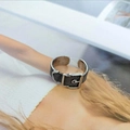 Retro vintage adjustable open ring featuring a punk belt buckle design in antique silver - 2#J0015A-Retro Belt Buckle Style