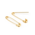 Golden stainless steel safety pin earrings for men and women in minimalist style - Gold (KE94340)