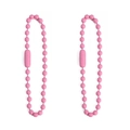 Primer plano de dos cadenas de bolas rosas para joyería DIY y llaveros - Rosa oscuro