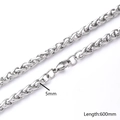 304 Stainless Steel Keel Chain (steel Color)|5 Strands/package / 5mm (string Length: 600mm)
