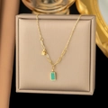 Green Tag Necklace