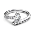 Taille 5 / Style avec Pierre Principale Poire (DY121036) / Argent