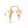 Light Gold Flute Little Angel (gold)|1 Pc/package / 28.5x15mm