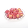 Artificial mini peaches with frosted texture on a white tray for decorative photography props - Mini Peach