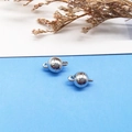 Polished silver spherical magnetic clasp for DIY jewelry necklace and bracelet - Sphere Shiny Silver Magnetic Clasp 7mm