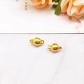 Golden spherical magnetic clasp with connection rings for jewelry bracelets and necklaces - Gold Ball (6mm)
