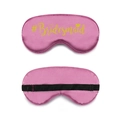 Team bride satin sleep mask in rose pink with gold bridesmaid glitter print - Gold Foil Bridesmaid / Rose Red