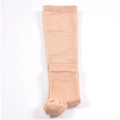 Men's breathable athletic crew socks in beige color with soft nylon jacquard texture - Knee High Open Toe / Nude