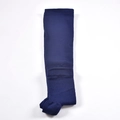 Men's breathable jacquard crew sports socks in deep blue knitted nylon blend - Knee High Open Toe / Navy Blue