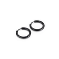 Orecchini a cerchio minimalisti in acciaio inossidabile nero con finitura opaca unisex - Piccolo (19mm) / Nero