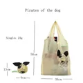 Foldable cartoon dog pattern reusable oxford shopping bag with waterproof storage - Dog