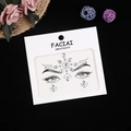 Détails des autocollants bijoux de visage en cristal aurora pour maquillage de fête - Blanc AB