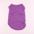 Sleeveless purple cotton pet t-shirt for dogs and cats with reinforced stitching finish - XS / Purple