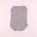 Soft heather grey pet t-shirt vest in breathable knit cotton for small dogs and cats - Gray