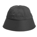 Primer plano detallado de las costuras paralelas en un sombrero de lona de algodón negro - M(56-58cm) / Negro